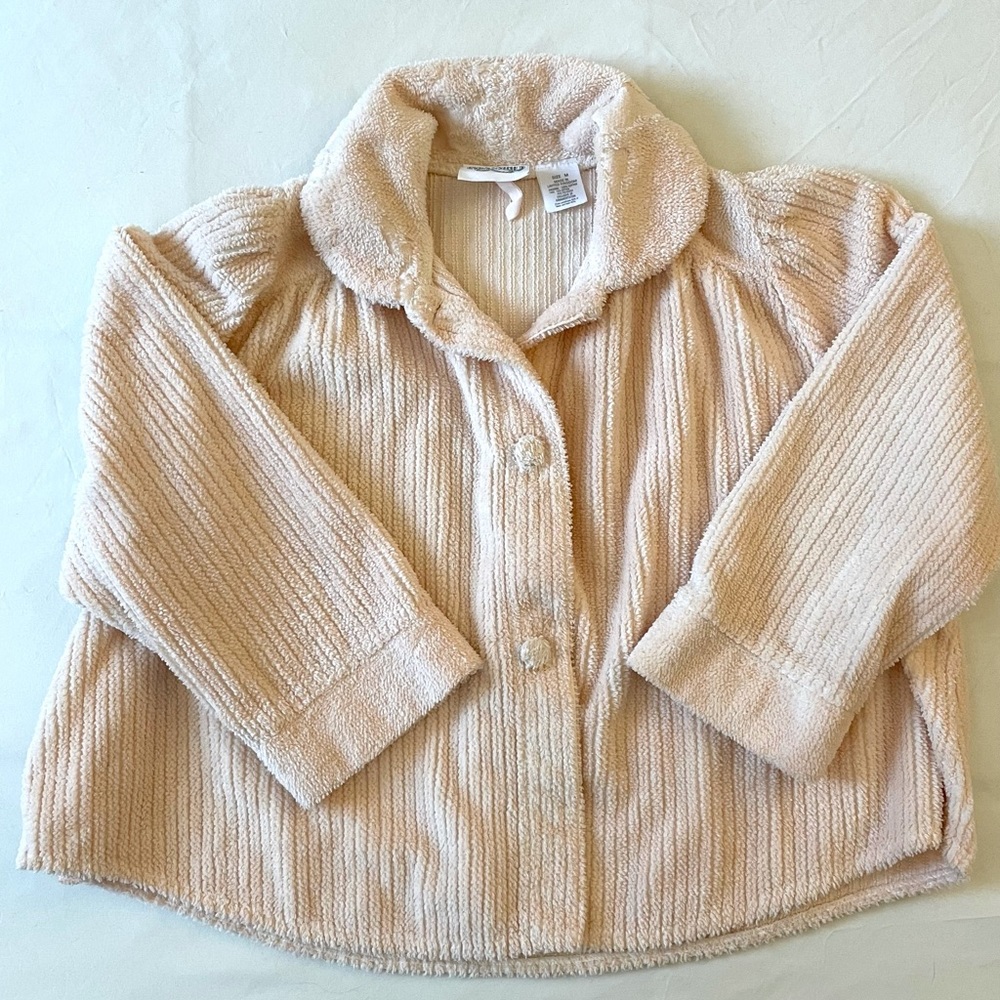 Teddy, light pink, button down, collared sweater